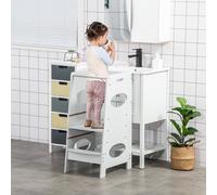 Kids Step Stool Toddler Kitchen Stool Tower with Adjustable Standing Platform