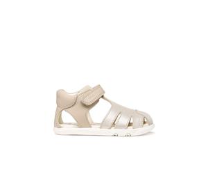 Kids Steppieup Barefoot Leather Sandals beige