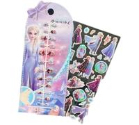 kids Stick on Nails, Princess Fake nails for Kids Girls,Short Press on Nails with Full Cover nail Tips and Nail file and Princess Stickers,Nail Decoration for Girls or Women (froze)