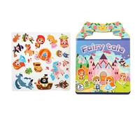 Kids Sticker - Quiet Toy for Travel | Reusable Adhesive Variety with Cartoon Animals & Interactive Learning Challenges for Boys, Girls, Home and Playroom Kindergarten Early Childhood Education