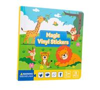 Kids Stickers Book Interactive Learning Tool, Quiet Books Fine Copy Gift, Animal Scene