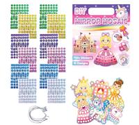 Kids Stickers Set, Mosaic Craft Kit for Kids Mosaic Stickers Set Mosaics Picture Kit Sticky Crafts Toy Foil Sticker Self Adhesive DIY Craft for Kid Birthday Gifts Holiday Favors Crafts Activities