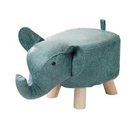 kids Stool, Sofa Tea Stool, Cute Multifunctional Wood Storage, Portable Animal Footstool, Elephant Bench for Living Rooms, Outdoor Indoor, blue