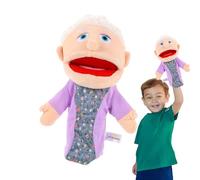 Kids Storytelling Puppets - Soft Grandmother Puppet | Family Pretend Play Set | Educational Preschool Creative Role Skill Development - Imaginative Family Story Module With Plush Puppet Toy Kit Set