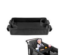Kids Stroller Organizer - Oxford Cloth Caddy | Snack Tray Cup Holder Storage Bag Durable Compact Attachment Travel Walk Park Picnic Trip Baby Gear Stroller Companion