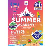 Kids Summer Academy by ArgoPrep - Grades K-1: 8 Weeks of Math, Reading, Science, Logic, Fitness and Yoga | Online Access Included | Prevent Summer Learning Loss