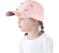 Kids Summer Baseball Cap Dinosaur Cap Breathable Comfort Cotton Sun Hat Outdoor Hat Adjustable Baseball Cap for 2-6 Years Boy Girl Baby Golf Cap Sports Snapback Cap Anti-Uv Summer Hat