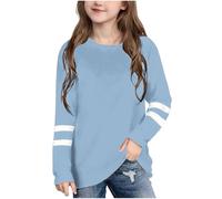 Kid's Summer T-Shirt Cute Stripes Crewneck Short Sleeve Pullover Boys Girls Preppy Y2k T Shirts Boys Girls Street Blouse for Unisex Teenage Back to School Lounge Party Holiday Tee