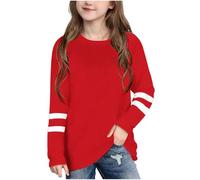Kid's Summer T-Shirt Cute Stripes Crewneck Short Sleeve Pullover Boys Girls Preppy Y2k T Shirts Boys Girls Street Blouse for Unisex Teenage Back to School Lounge Party Holiday Tee