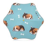 Kids Sun and Rain Umbrella with Rounded Corner Umbrella Wind Resistant, Cute Cartoon Dog Bones