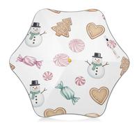 Kids Sun and Rain Umbrella with Rounded Corner Umbrella Windproof, Christmas Cookies Snowmen