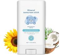 Kids Sun Cream Stick SPF 50 - Waterproof Sun Screen with Mineral After Roll-On Sunscreen - Gentle on Sensitive Skin - Sunlight Protection, Non-Greasy & Moisturizing - Travel Size Sunscreen - 17g