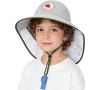 Kids Sun Hat Sun Hat Kids UPF Sun Protection Bucket Hat, Adjustable Toddler Sun Hat with Chin Strap & Safety Whistle for Baby Boys Girls 6 Months-2 Years, Kids Hat for Beach Outdoor Activities (Grey)
