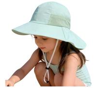 Kids Sun Hat with Neck Flap, UPF 50+ UV Protection Wide Brim Summer Bucket Cap, Adjustable Breathable Outdoor Beach Hat for Boys Girls, Cartoon Prints(H-S)