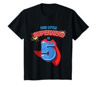 Kids Superhero 5 Year Old Boy Super Hero 5th Birthday T-Shirt