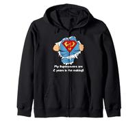 Kids Superhero Birthday Gift For 2 Year Old Zip Hoodie