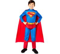Kids Superman Costume Boys Halloween DC Superhero Movie TV Book Week Cosplay