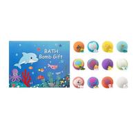 Kids Surprise Bath Bombs - 12 Pieces Bubble Spa Bath Balls, Handmade Plant Extract Oils, Toy Fizzers, Playful Marine Design | Boys Girls Holiday Playdates Summer Travel 22.5x5.5x16.2cm 197 Characters