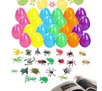 Kids Surprise Eggs - Twenty Four Pack Filled Toy, Creatures Assortment, Bright Holiday Celebration Supplies, Decorative Learning Play Item | Engaging Event Decorations for Children Boys Indoor Outdoor