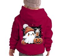 Kids Sweater For Girls 5-6 Years,Girls Hoodie for Everyday Comfort | Cozy Long Sleeve Pullover with Cute Graphic Design for Kids Perfect for School Holidays and Outdoor Play (Red, 4-5 Years)