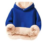 Kids Sweaters 2 Years Girls,Girls Fleece Hooded Sweatshirt for Kids - Cozy Soft Lined Pullover Jacket with Warm Winter Comfort for Outdoor Play and Daily Wear (Blue, 3-4 Years)