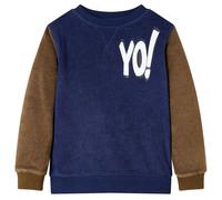 Kids' Sweatshirt Children Long Sleeves Pullover Patchwork Design Dark Navy vidaX