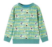 Kids' Sweatshirt Children Long Sleeves Pullover Top Light Green Melange 140 vida