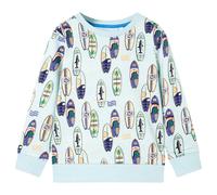 Kids' Sweatshirt Children Long Sleeves Pullover Top Soft Blue Melange 140 vidaXL