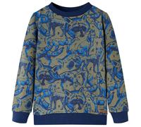 Kids' Sweatshirt Children's Long Sleeves Pullover Top Raccoon Print Khaki vidaXL