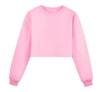 Kids Sweatshirt Girls Back to School Jumper Long Sleeve Cropped Tops Crewneck Pullover Uniform Sweatshirts Teen Girls Casual Fashion Sweater Winter Fall Outdoor Clothes Age 4-15 (14-15 Years) Pink