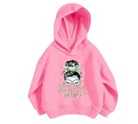 Kids Sweatshirt Hoodies Girls Age 3-12 Years Beautiful Girl Graphic Girls Blouse Pullover Hoody Teen Girls Winter Long Sleeve Loose Funny Cartoon Cute Casual School Athletic Blouse (11-12 Years)