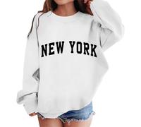 Kids Sweatshirts Clothes Girl Cotton Top Oversized Long Sleeve Streetwear Crewneck Pullover for Toddler UK Fall PE School Warm Coats Gymnastics Gifts Girls White