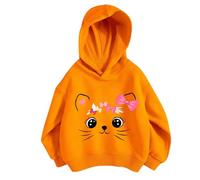 Kids Sweatshirts Hoodie Cute Letter Print Soft Hooded Sweatshirt for Warm Punk Gothic Pullover Girls Long Sleeve Top Gold