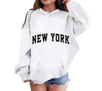 Kids Sweatshirts Hoodie Graphic Hoodies for Teen Girls Clothes Girl Cotton Top Pe School Warm Coats Stylish Hoody Lightweight Casual Outerwear Childrens Unisex Age 2-13 Years White
