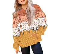 Kids Sweatshirts Hoodie Graphic Hoodies for Teen Girls Soft Oversized Cozy Comfort and Fashionable Casual Hoody Sportswear School Sweatshirt Long Sleeve Streetwear Orange