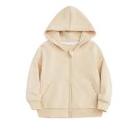 Kids Sweatshirts Hoodie Regular Fit Activewear Soft Oversized Pe School Warm Coats Casual Loose Pullover Tops Standard Round Neck Jumpers Girls Long Sleeve Top Beige