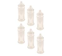 Kids Sweets Pick N Mix Candy Buffet Party Victorian Style Clear Plastic Sweet Jar Holder 33cm Tall 2.5L - Set of 6 Birthday wedding anniversary christening