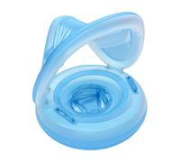 Kids Swim Float With Canopy - Portable Inflatable Waterproof Swim Ring | Thickened Swimming Aid For Boys & Girls | Travel Beach Vacation Party Water Park River Lake