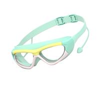 Kids Swim Goggles Fog Free Clear View Comfortable Fit for Pool Beach Water Activities Polycarbonate Silicone 1 Pair (Bluish Green)
