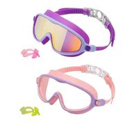 Kids Swim Goggles | Wide View UV Kids Swimming Goggles,Anti-Fog No Leaking Eyewear with Nose Clip UV Protection for Diving Snorkeling Beach Pool Summer Girls Boys Youth
