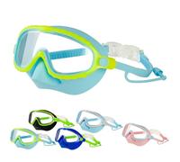 Kids Swim Goggles with Nose Cover, 2025 Upgrade Toddler Goggles Swim Mask with HD Large Frame, Anti-Fog No Leak Diving Mask for Kids Youth (A)