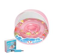 Kids Swim Rings, Anti Tip Buoyancy Float, Canopy Water Safety Tube, Stable Inflatable Support Device for Beach Party Summer Lake River Outdoor Boys Girls Age 0 3 Years Swimming Training
