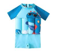 Kids Swim Vest One Piece Toddler Swimming Costume Girls Float Suits,Rash Guard Swimsuit Buoyancy Floatsuit with 1/4 Zip Sun Shirt UPF50+ Swimwear Bathing Suit Top
