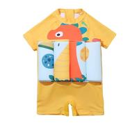 Kids Swim Vest One Piece Toddler Swimming Costume Girls Float Suits,Rash Guard Swimsuit Buoyancy Floatsuit with 1/4 Zip Sun Shirt UPF50+ Swimwear Bathing Suit Top