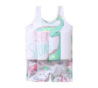 Kids Swim Vest One Piece Toddler Swimming Costume Girls Float Suits,Rash Guard Swimsuit Buoyancy Floatsuit with 1/4 Zip Sun Shirt UPF50+ Swimwear Bathing Suit Top