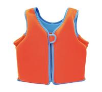 Kids Swim Vest with Front Zipper Design for Easy Use, Life Jacket Ideal for Swimming Lessons and Beach Activities(Orange,L (5-6 Years))