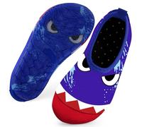 Kids Swim Water Shoes for Boys Toddlers Baby Aqua Socks for Kids Quick Dry Pool Beach Barefoot Children(BigShark Blue 16/17