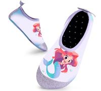 Kids Swim Water Shoes Toddlers Baby Aqua Socks Quick Dry Pool Beach Barefoot for Girls Children(Mermaids,18/19 EU)