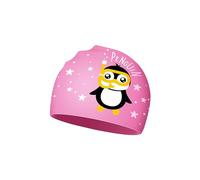Kids Swimming Cap, Girls Swimming Hat, Penguin (Pink)