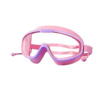 Kids Swimming Goggles, Cry-stal Clear Swim Goggles, HD Anti-Fog Waterproof Adjustable Safety Equipment Protection Wide Vision for Racing Training Snorkeling Diving Beach Lake Competition